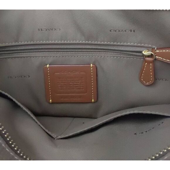 NWOT~COACH Pebbled Leather Taylor Tote Handbag Purse~Taupe & Gold~$325 Retail - Picture 7 of 7